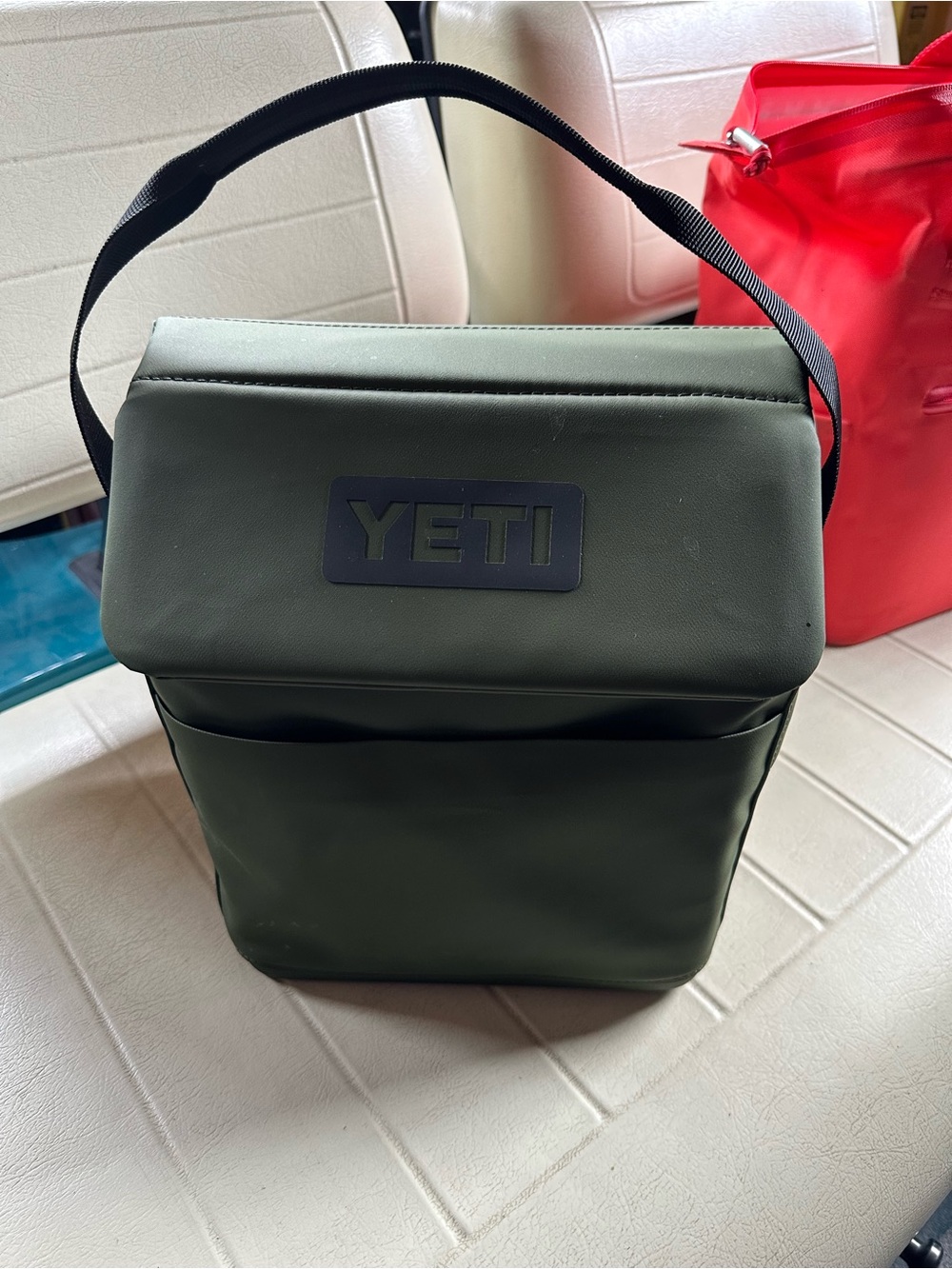 Yeti Men's Toiletry Bag in Olive Green with Black Strap